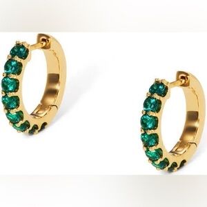 Nadri Crystal Huggie Hoop Earrings